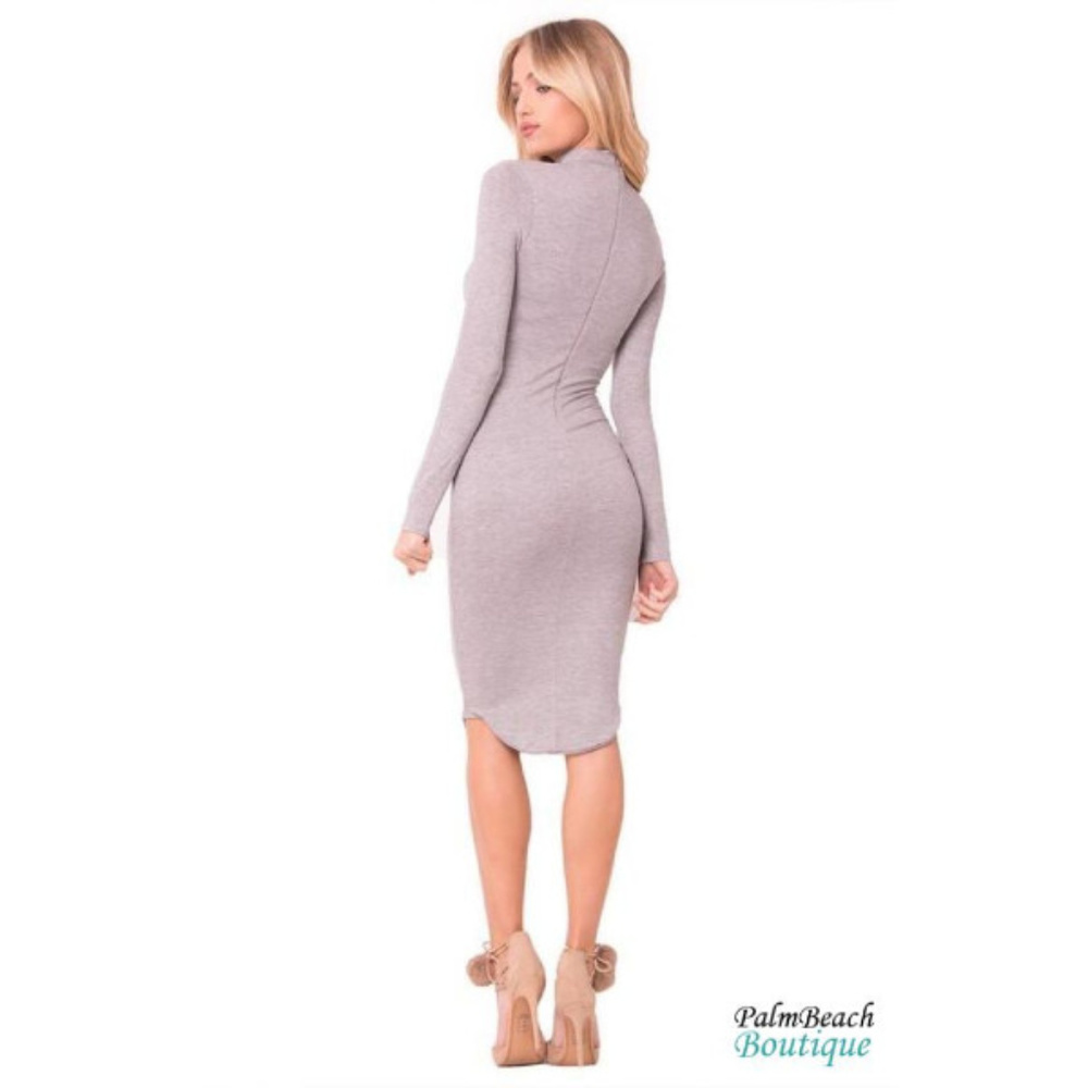 LUX LA Choker Crepe Fabric Midi Dress - Picture 3 of 3
